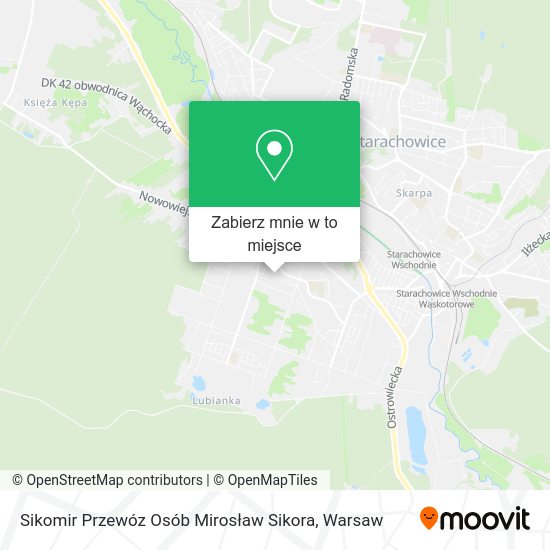 Mapa Sikomir Przewóz Osób Mirosław Sikora