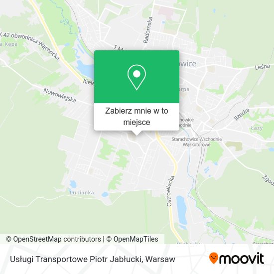 Mapa Usługi Transportowe Piotr Jabłucki