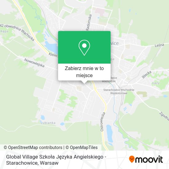 Mapa Global Village Szkoła Języka Angielskiego - Starachowice