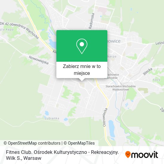 Mapa Fitnes Club. Ośrodek Kulturystyczno - Rekreacyjny. Wilk S.