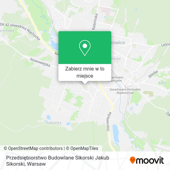 Mapa Przedsiębiorstwo Budowlane Sikorski Jakub Sikorski