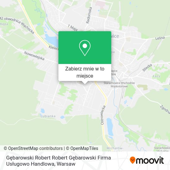 Mapa Gębarowski Robert Robert Gębarowski Firma Usługowo Handlowa