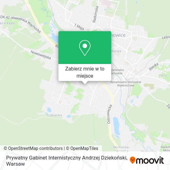 Mapa Prywatny Gabinet Internistyczny Andrzej Dziekoński