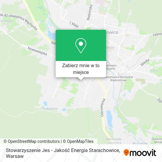 Mapa Stowarzyszenie Jes - Jakość Energia Starachowice