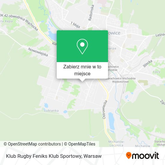 Mapa Klub Rugby Feniks Klub Sportowy