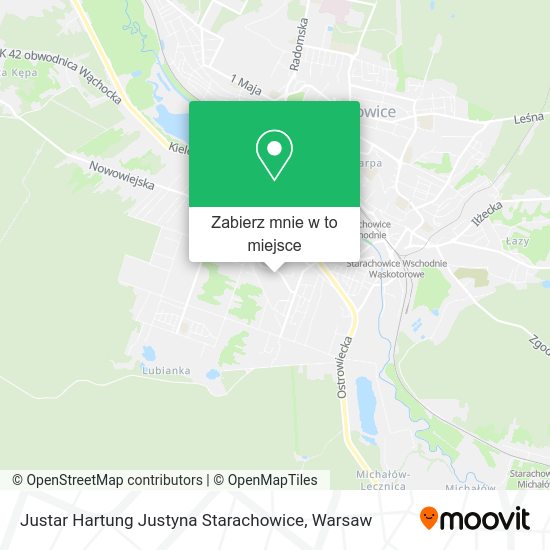 Mapa Justar Hartung Justyna Starachowice