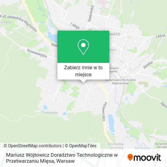 Mapa Mariusz Wójtowicz Doradztwo Technologiczne w Przetwarzaniu Mięsa