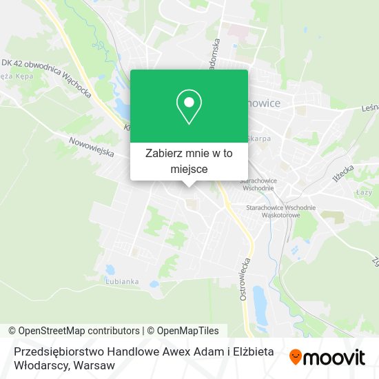 Mapa Przedsiębiorstwo Handlowe Awex Adam i Elżbieta Włodarscy