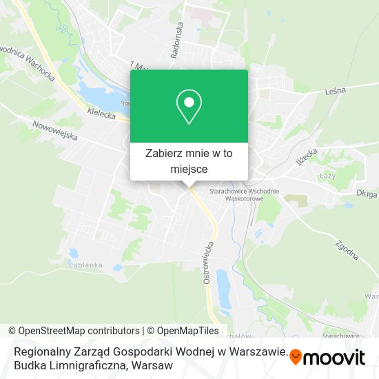 Mapa Regionalny Zarząd Gospodarki Wodnej w Warszawie. Budka Limnigraficzna