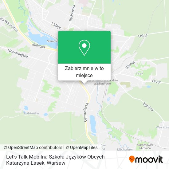 Mapa Let's Talk Mobilna Szkoła Języków Obcych Katarzyna Lasek