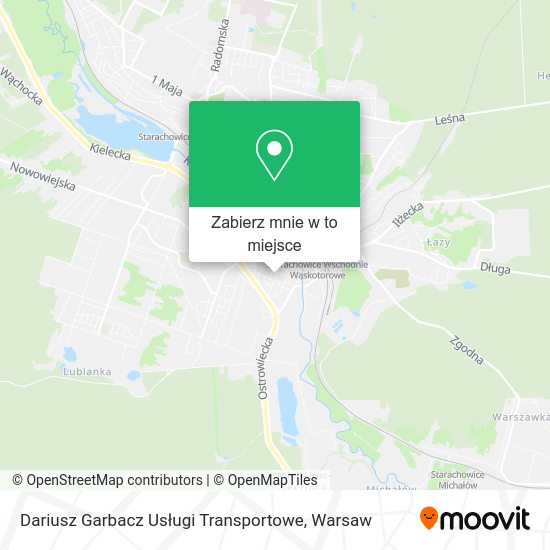 Mapa Dariusz Garbacz Usługi Transportowe