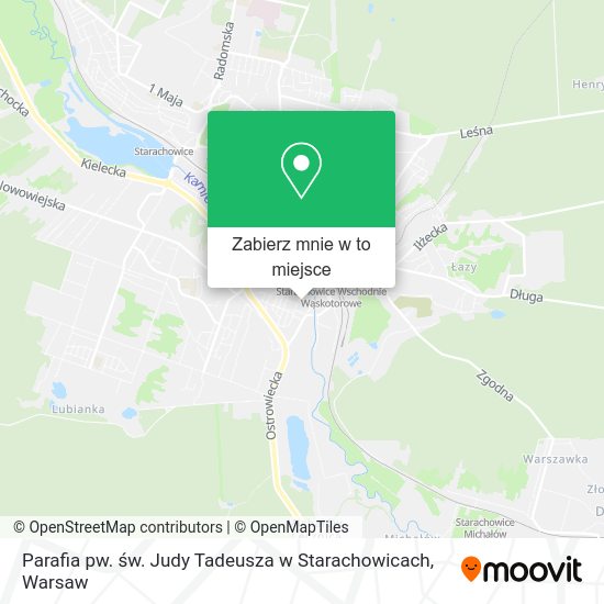 Mapa Parafia pw. św. Judy Tadeusza w Starachowicach