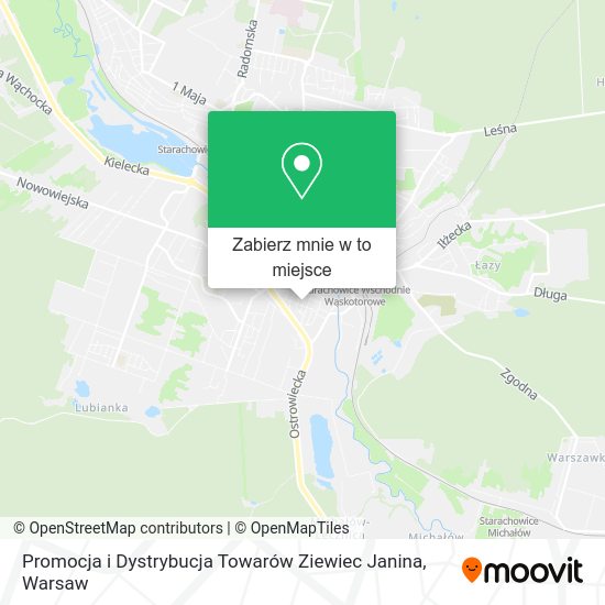 Mapa Promocja i Dystrybucja Towarów Ziewiec Janina