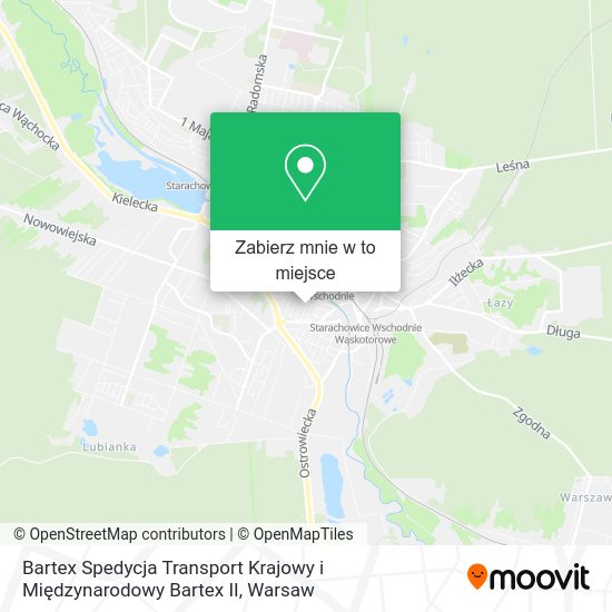 Mapa Bartex Spedycja Transport Krajowy i Międzynarodowy Bartex II