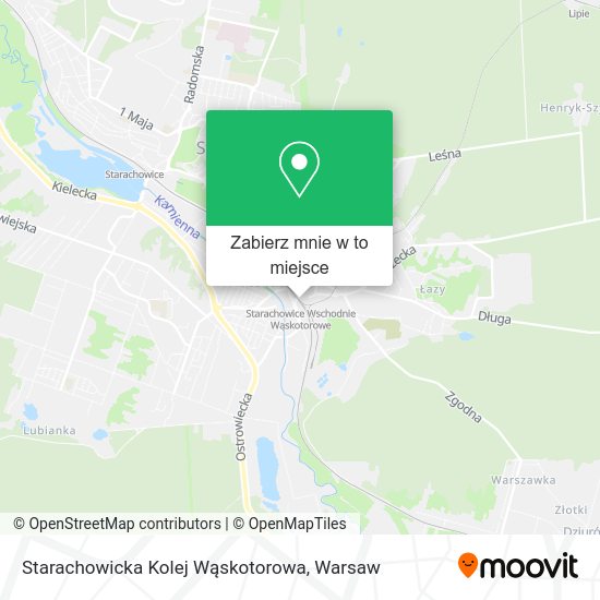 Mapa Starachowicka Kolej Wąskotorowa