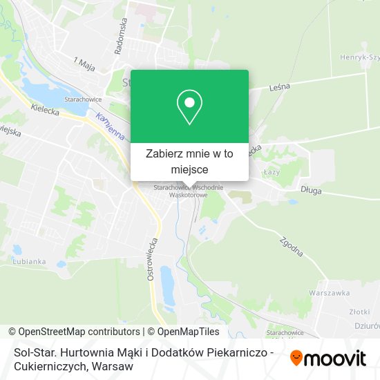 Mapa Sol-Star. Hurtownia Mąki i Dodatków Piekarniczo - Cukierniczych