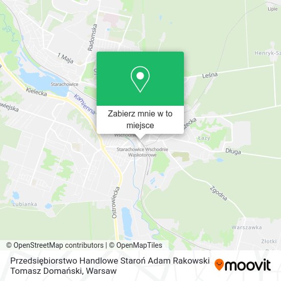 Mapa Przedsiębiorstwo Handlowe Staroń Adam Rakowski Tomasz Domański