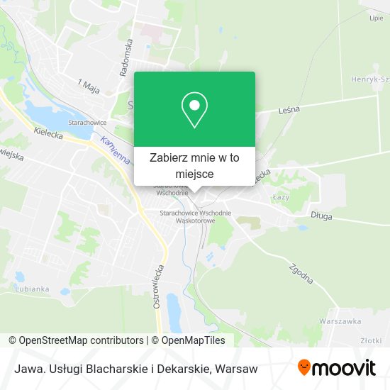 Mapa Jawa. Usługi Blacharskie i Dekarskie