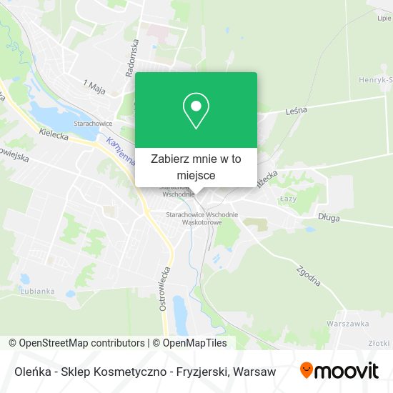 Mapa Oleńka - Sklep Kosmetyczno - Fryzjerski