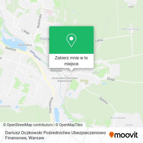 Mapa Dariusz Oczkowski Pośrednictwo Ubezpieczeniowo Finansowe