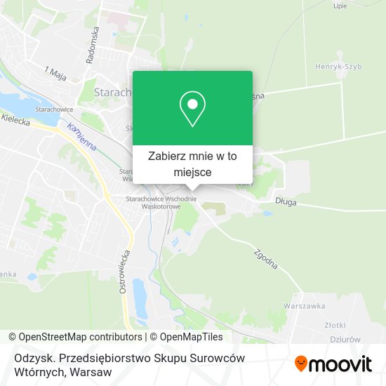 Mapa Odzysk. Przedsiębiorstwo Skupu Surowców Wtórnych