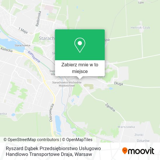 Mapa Ryszard Dąbek Przedsiębiorstwo Usługowo Handlowo Transportowe Draja