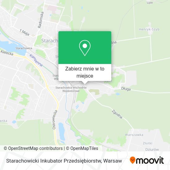 Mapa Starachowicki Inkubator Przedsiębiorstw