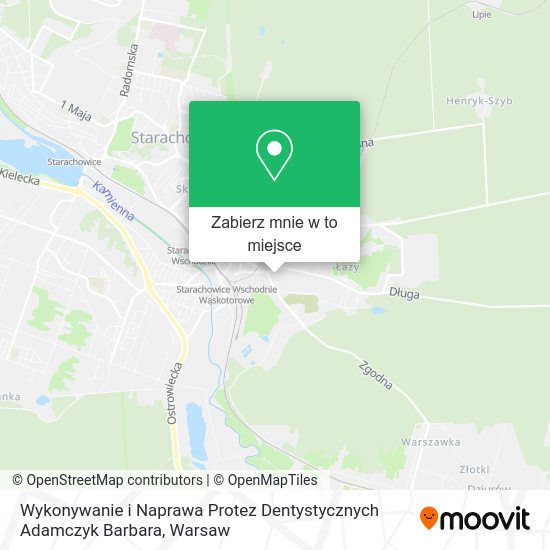 Mapa Wykonywanie i Naprawa Protez Dentystycznych Adamczyk Barbara