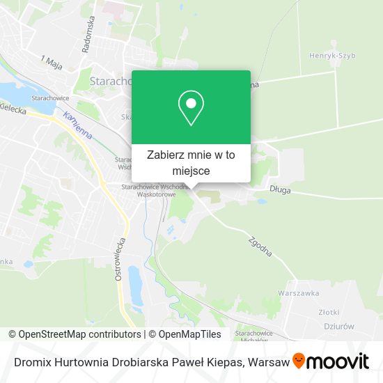 Mapa Dromix Hurtownia Drobiarska Paweł Kiepas