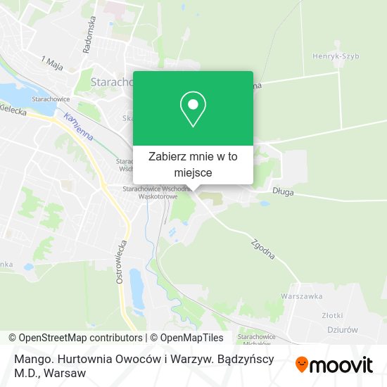 Mapa Mango. Hurtownia Owoców i Warzyw. Bądzyńscy M.D.