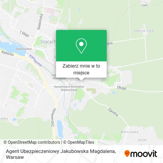 Mapa Agent Ubezpieczeniowy Jakubowska Magdalena