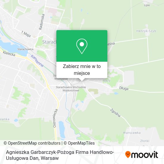 Mapa Agnieszka Garbarczyk-Pożoga Firma Handlowo-Usługowa Dan