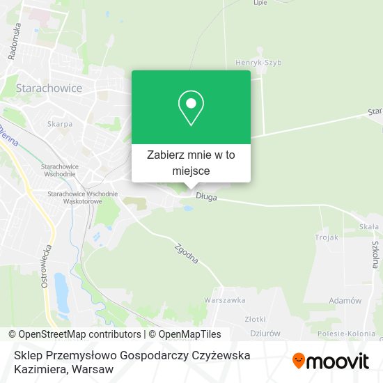 Mapa Sklep Przemysłowo Gospodarczy Czyżewska Kazimiera