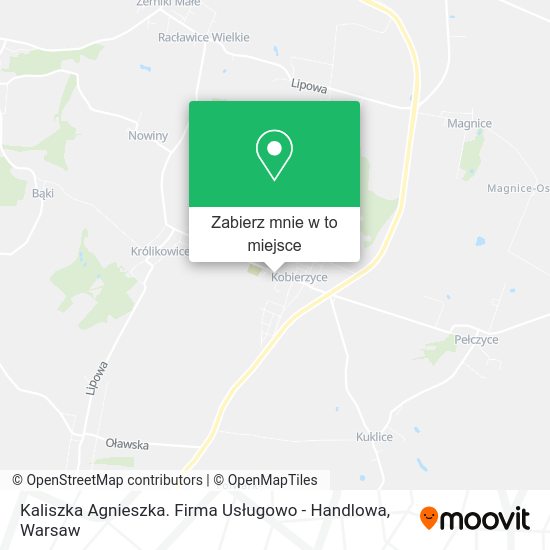 Mapa Kaliszka Agnieszka. Firma Usługowo - Handlowa