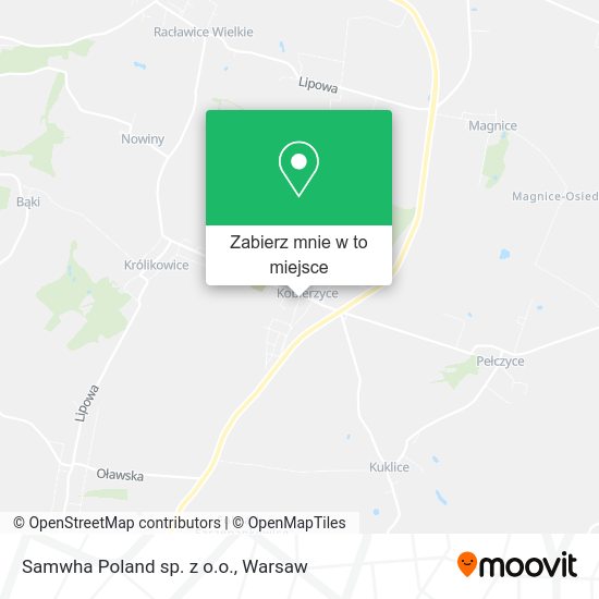 Mapa Samwha Poland sp. z o.o.