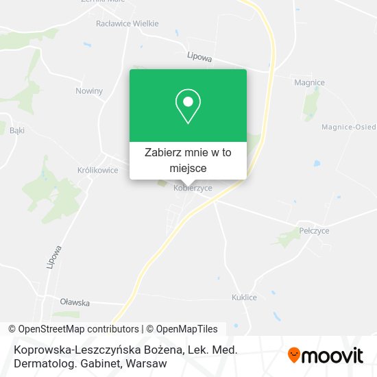 Mapa Koprowska-Leszczyńska Bożena, Lek. Med. Dermatolog. Gabinet