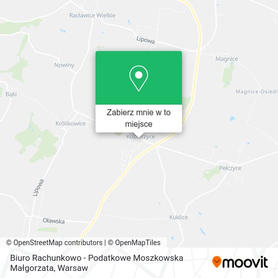 Mapa Biuro Rachunkowo - Podatkowe Moszkowska Małgorzata