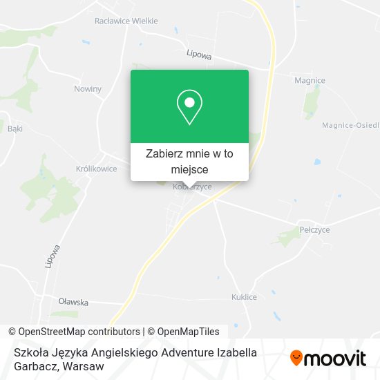 Mapa Szkoła Języka Angielskiego Adventure Izabella Garbacz