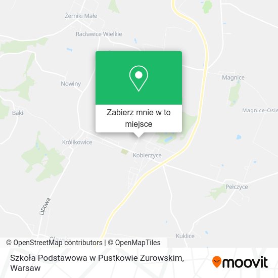 Mapa Szkoła Podstawowa w Pustkowie Zurowskim