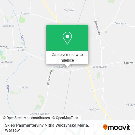 Mapa Sklep Pasmanteryjny Nitka Wilczyńska Maria