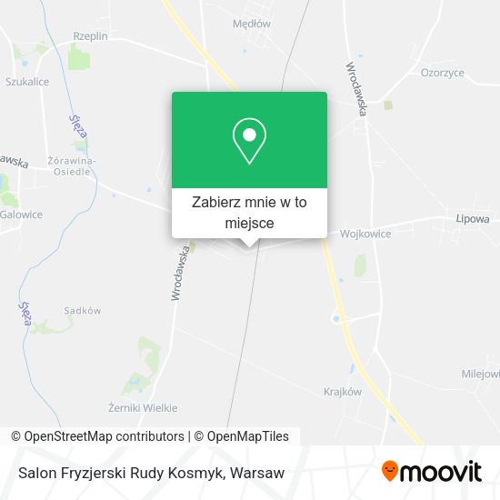 Mapa Salon Fryzjerski Rudy Kosmyk