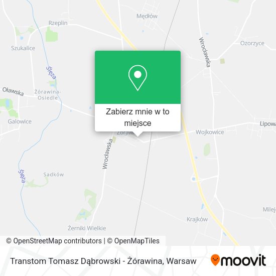 Mapa Transtom Tomasz Dąbrowski - Żórawina