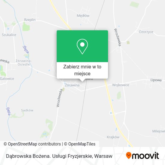 Mapa Dąbrowska Bożena. Usługi Fryzjerskie