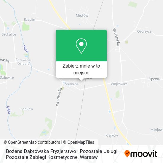 Mapa Bożena Dąbrowska Fryzjerstwo i Pozostałe Usługi Pozostałe Zabiegi Kosmetyczne