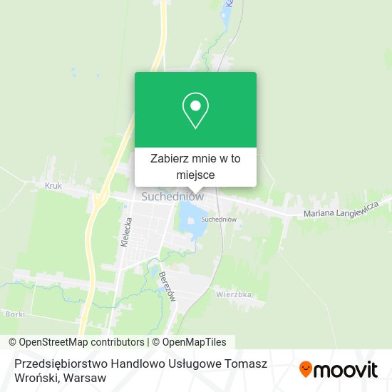 Mapa Przedsiębiorstwo Handlowo Usługowe Tomasz Wroński