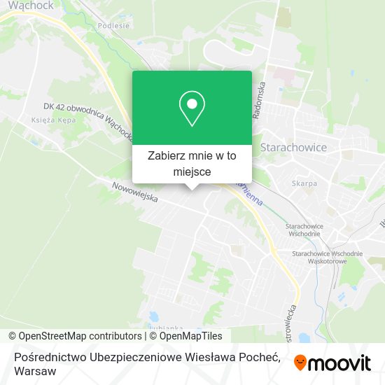 Mapa Pośrednictwo Ubezpieczeniowe Wiesława Pocheć