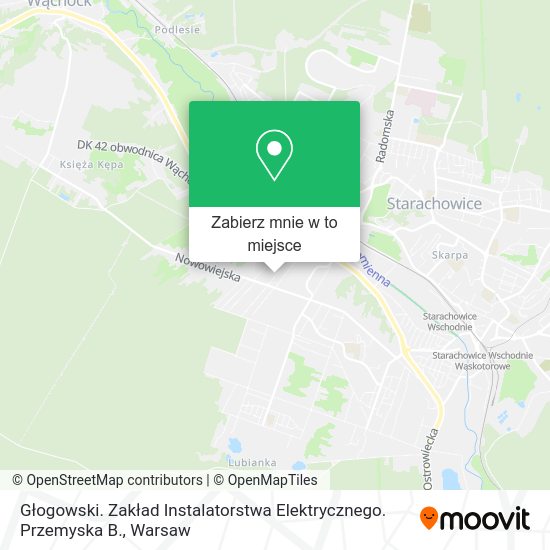 Mapa Głogowski. Zakład Instalatorstwa Elektrycznego. Przemyska B.