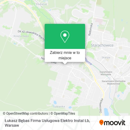 Mapa Łukasz Bębas Firma Usługowa Elektro Instal Łb