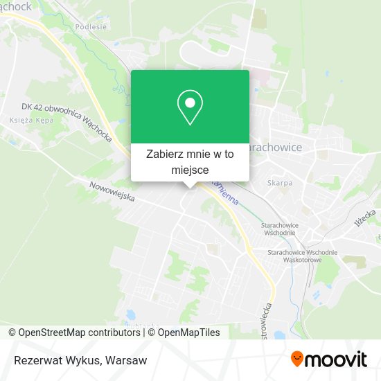 Mapa Rezerwat Wykus