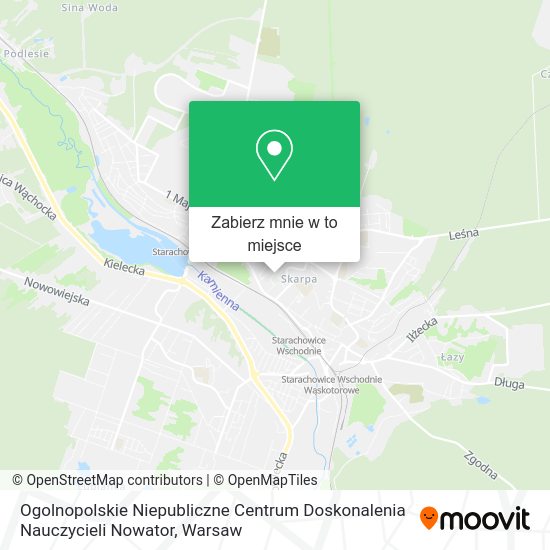 Mapa Ogolnopolskie Niepubliczne Centrum Doskonalenia Nauczycieli Nowator